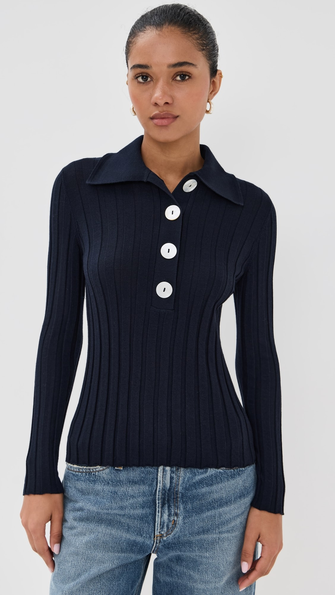 Sugarman Knit Long Sleeve Polo | Shopbop