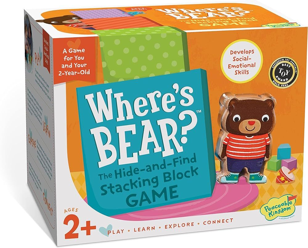 Peaceable Kingdom Where's Bear? The Hide and Find Stacking Block Game for 2 Year Olds | Amazon (US)