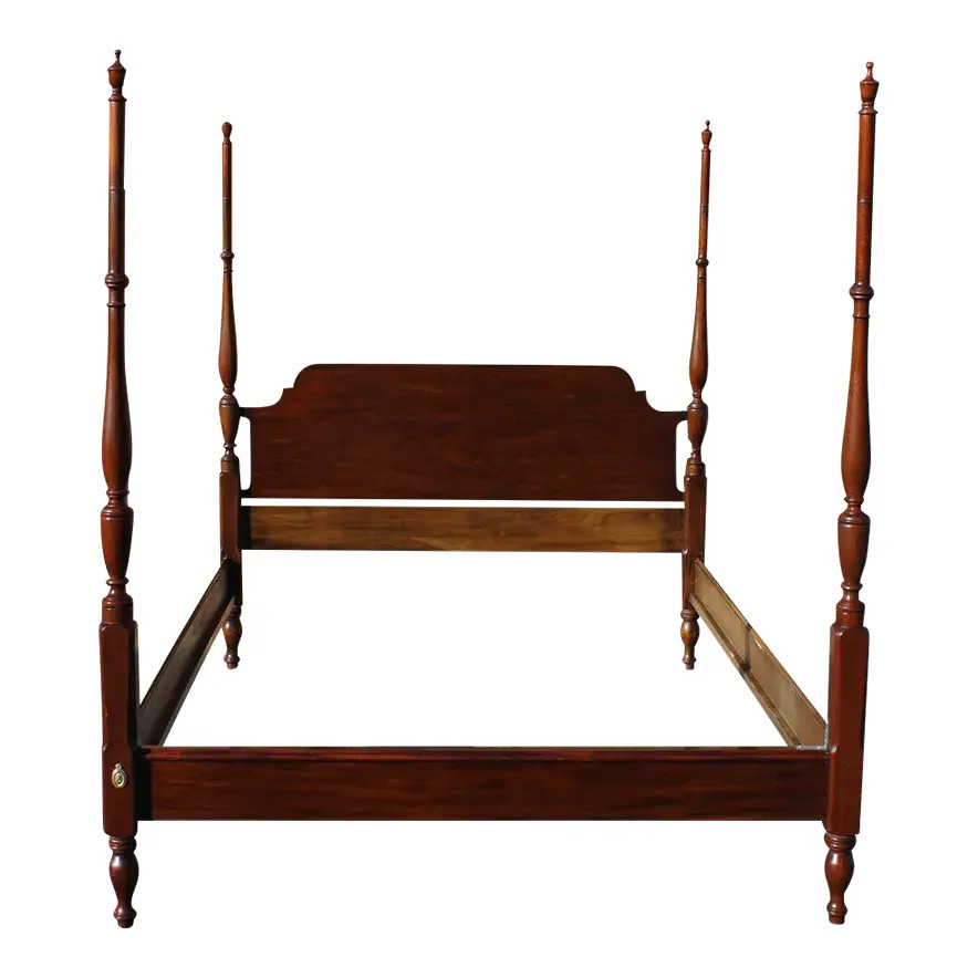Henkel Harris Mahogany Queen-Size Bed | Chairish