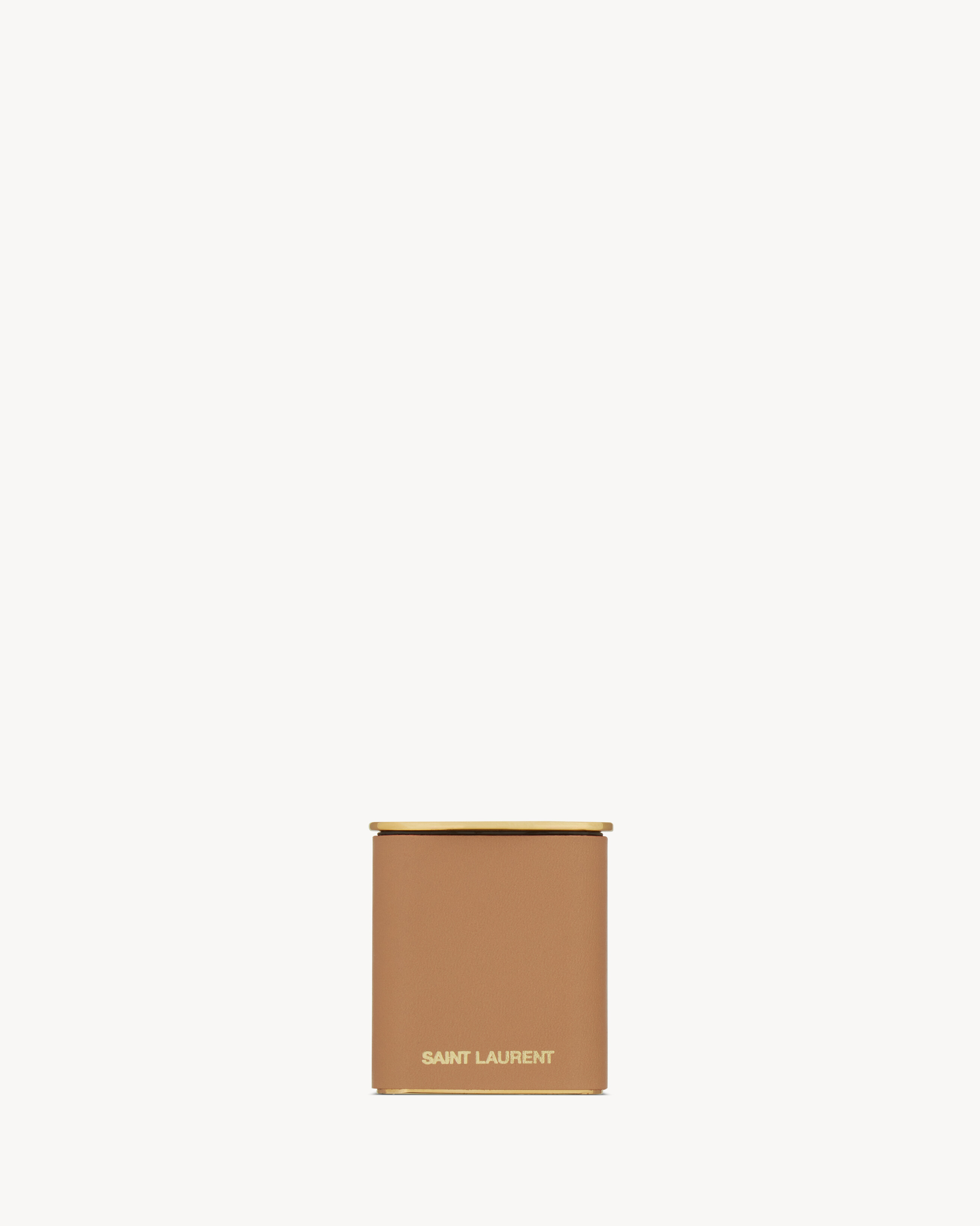 Leather-covered steel pillbox made in collaboration with Tsubota Pearl. | Saint Laurent Inc. (Global)