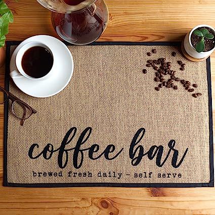 New Mungo Coffee Bar Mat - Coffee Bar Decor for Coffee Station - Coffee Bar Accessories for Coffe... | Amazon (US)
