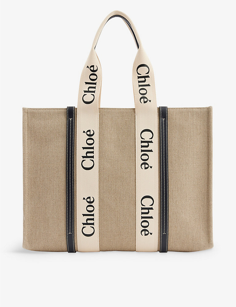Woody large linen tote bag | Selfridges