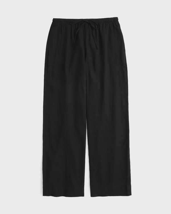 Linen-Blend Pull-On Pant | Abercrombie & Fitch (US)