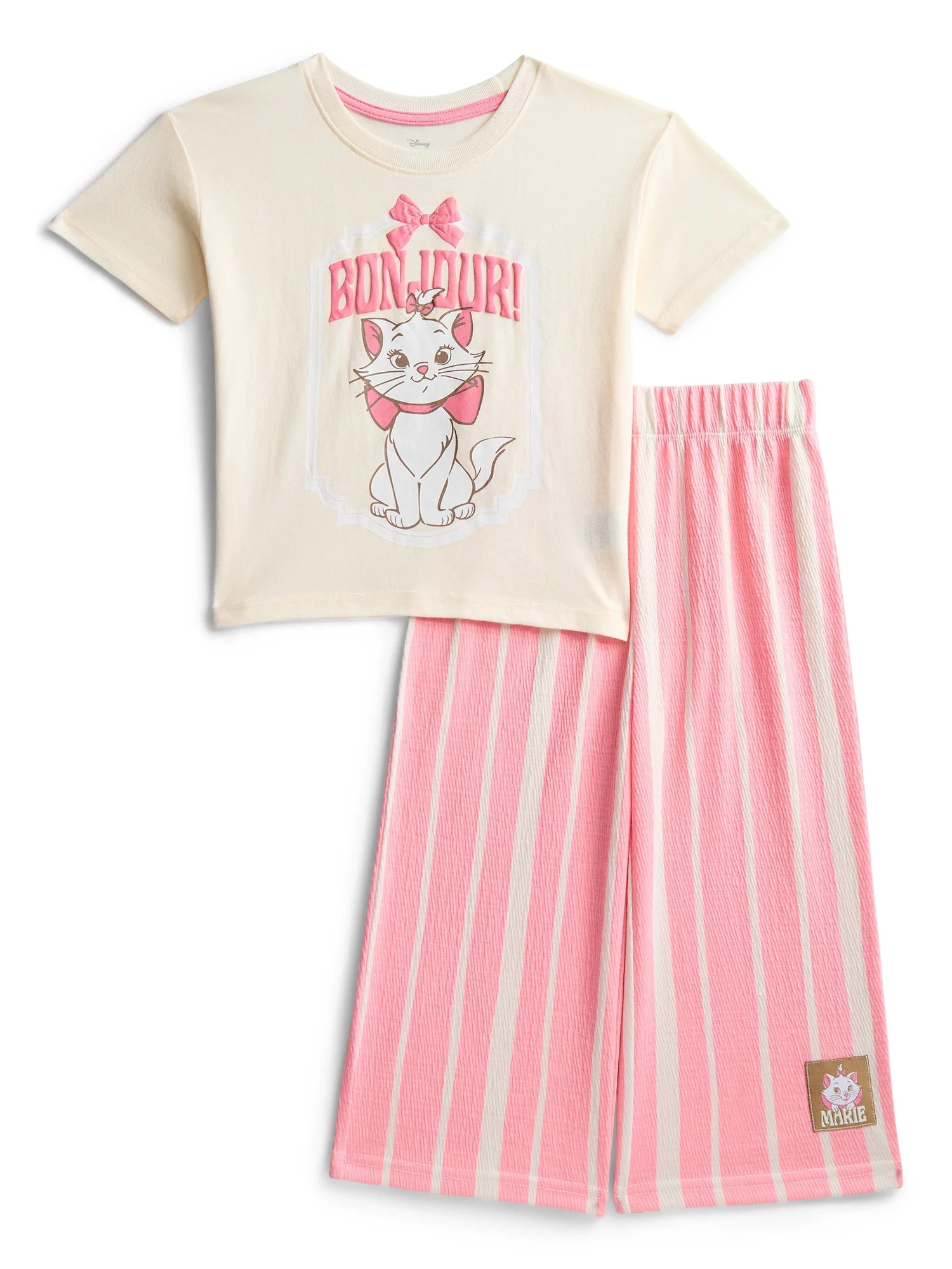 Disney Classics Toddler Girls Graphic Tee and Stripe Pants Set, 2-Piece, Sizes 12M-5T | Walmart (US)