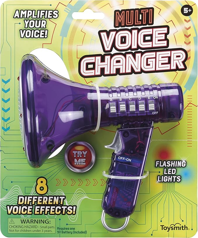 Toysmith Tech Gear Multi Voice Changer, Amplifies Voice With 8 Different Voice Effects, For Boys ... | Amazon (US)