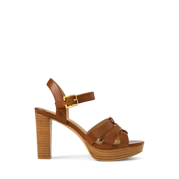 Soffia Burnished Leather Sandal | Ralph Lauren (UK)