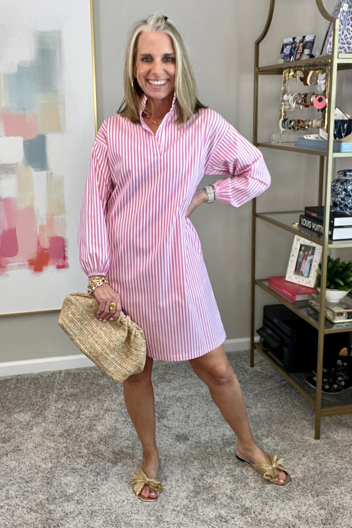 The CUTEST shirt dress 
Wearing XS 

#LTKover40 #LTKstyletip #LTKSeasonal