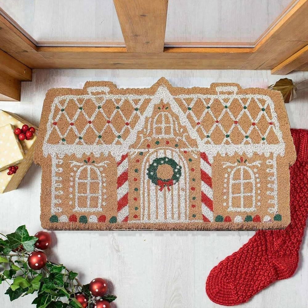 Gingerbread Door Mat Gingerbread Christmas Door Mat Gingerbread House Welcome Door Mat for Front ... | Amazon (US)