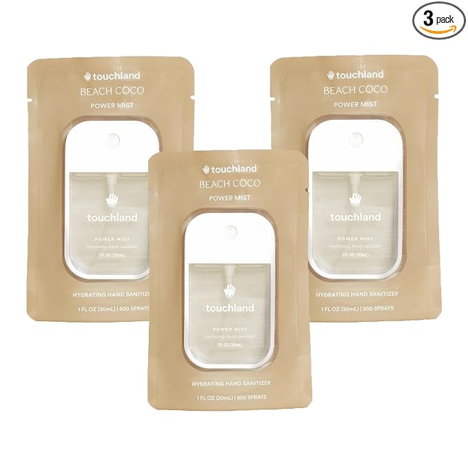 Touchland Hand Sanitizer Spray, Beach Coco Trio - 3 x 1 FL OZ | Amazon (US)