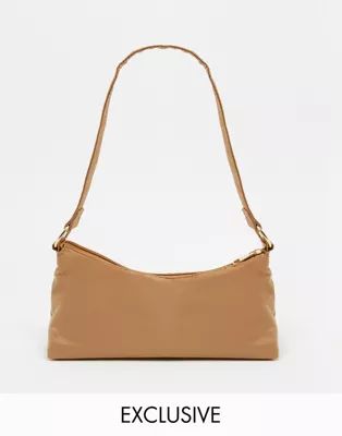My Accessories London Exclusive nylon shoulder bag in taupe | ASOS (Global)