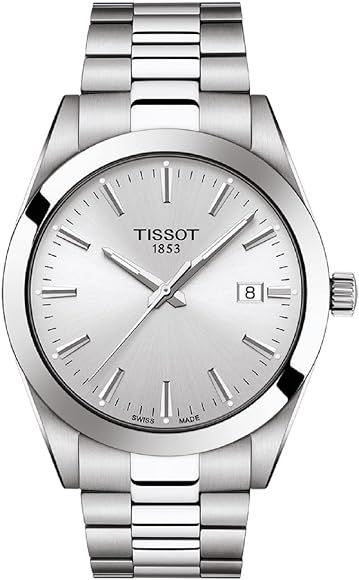 Tissot mens Gentleman Stainless Steel Dress Watch Grey T1274101103100 | Amazon (US)