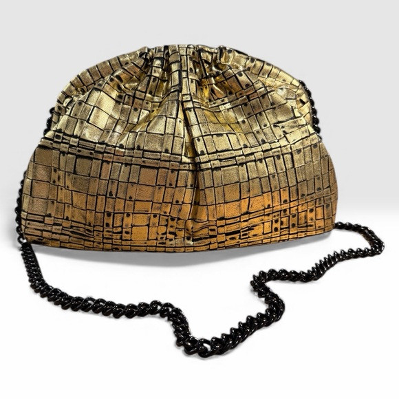 Maria la Rosa Game Clutch in Laminated Gold | Poshmark