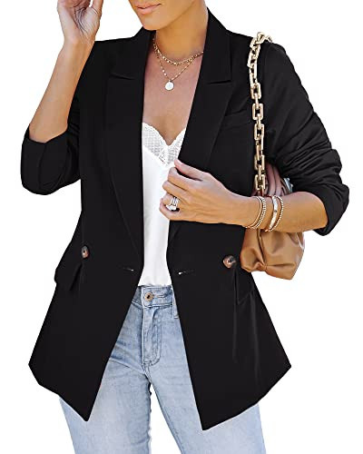 LookbookStore Black Blazers for Women Black Suit Jacket Womens Black Blazer Women Clothing Women's Black Blazer Size Small Size 4 Size 6 | Amazon (US)