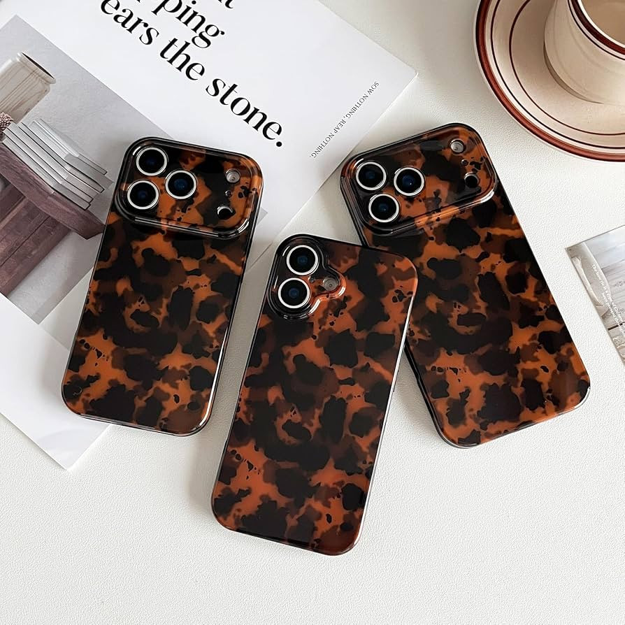 Compatible with iPhone 17 Pro Case for Women, Fashion Fall Tortoise Shell Phone Case, Classic Sof... | Amazon (US)