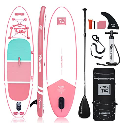 TIGERXBANG Inflatable Stand Up Paddle Boards with Premium SUP Board Accessories, Allround Paddle Boards for Adults/Kids,Defender Collection Pink | Amazon (US)