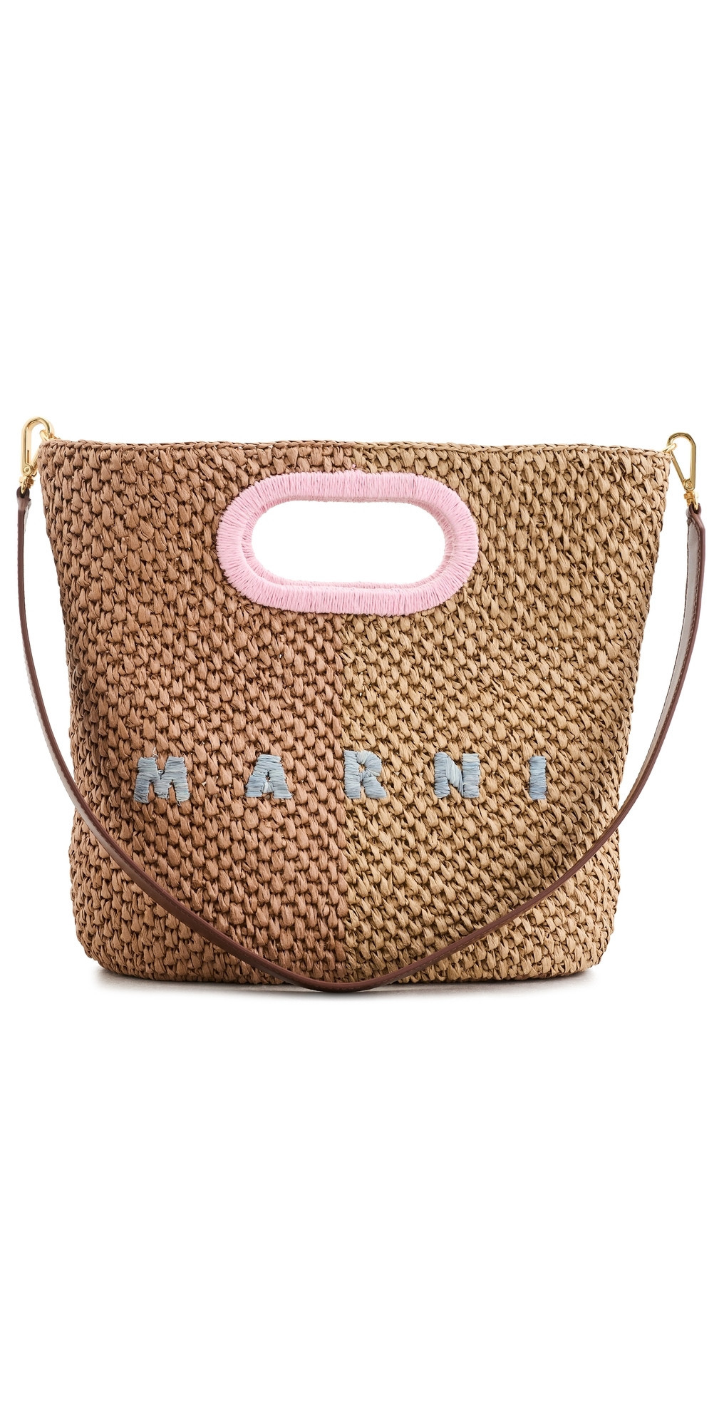 Marni Raffia Clutch Rose/Pompeii/Coffee/Shadow One Size | Shopbop