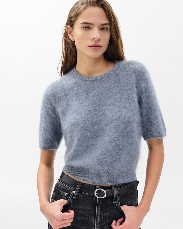Jada Brushed Short-Sleeve Crewneck | rag & bone