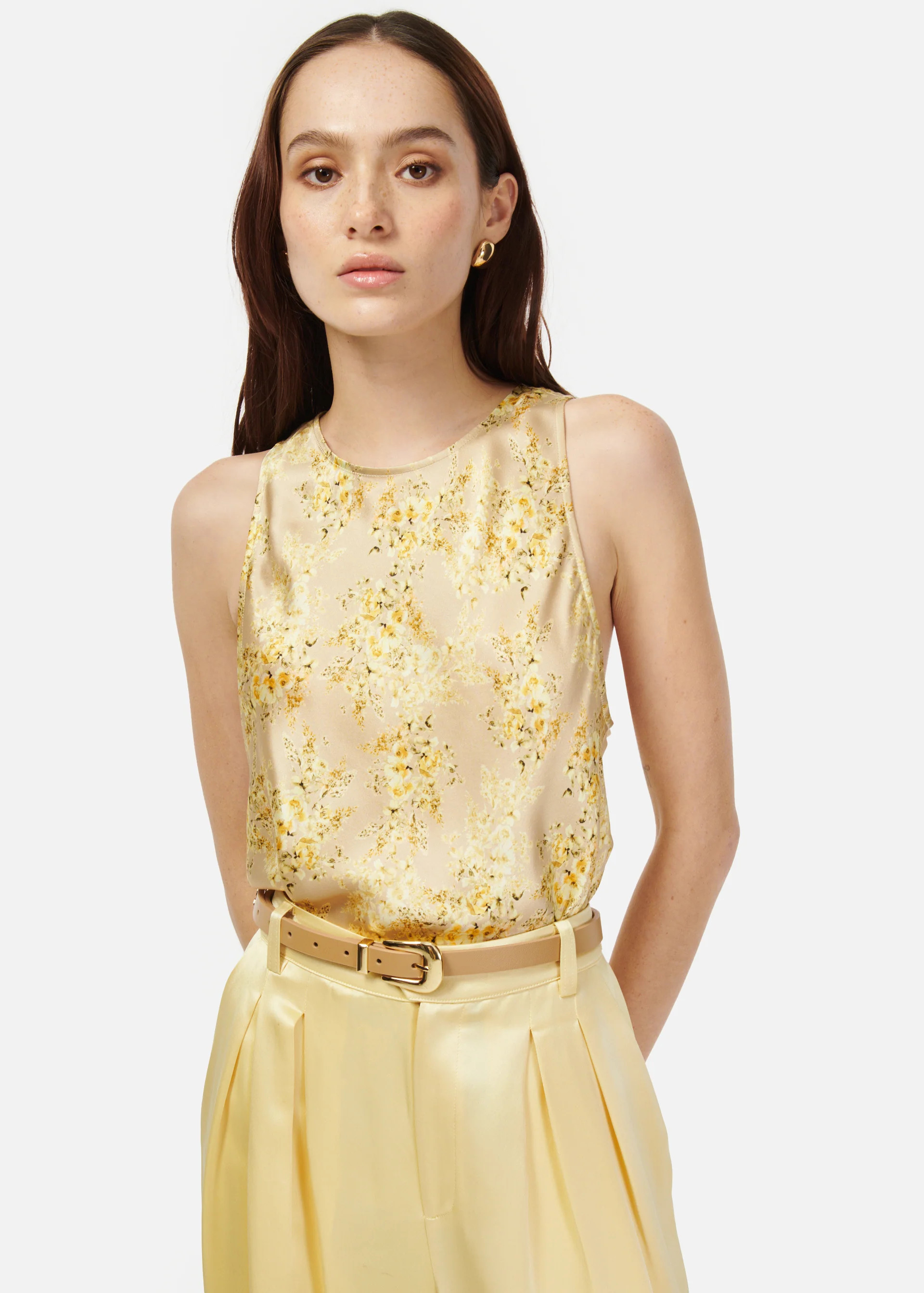 Floriana Camisole Yellow Primavera | CAMI NYC