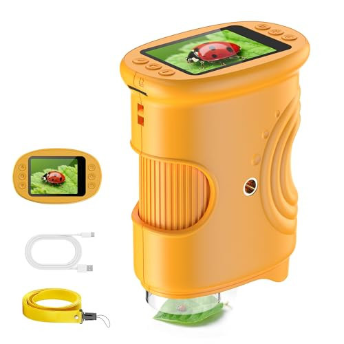 1000X Handheld Digital Microscope for Kids: Pocket Microscope with 2.0" IPS Screen - STEM Toys Birthday Gifts for Girls Boys Child - Portable Edu Science Kits Toddler Age 3-6 6-12 | Amazon (US)