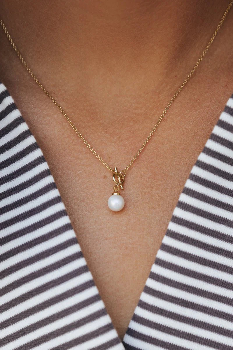 Gold Dipped Pearl Pendant Necklace | Magnolia Boutique