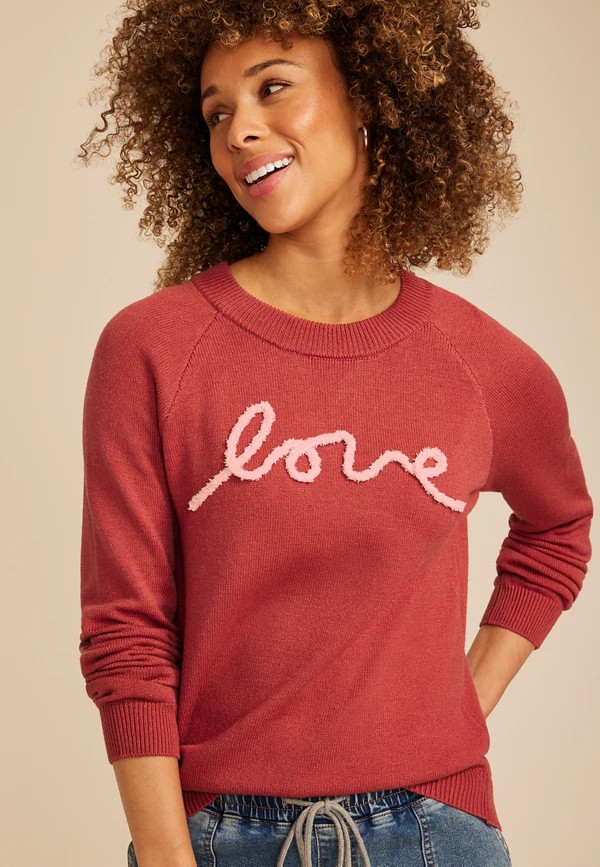 Love Script Sweater | Maurices