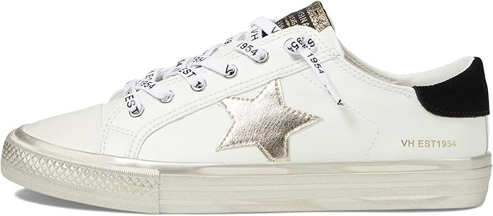 VINTAGE HAVANA Womens Alive Metallic Lace Up Sneakers Shoes Casual - Gold | Amazon (US)