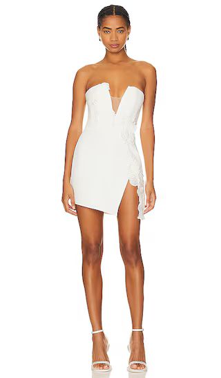 Fleur Mini Dress in White | Revolve Clothing (Global)