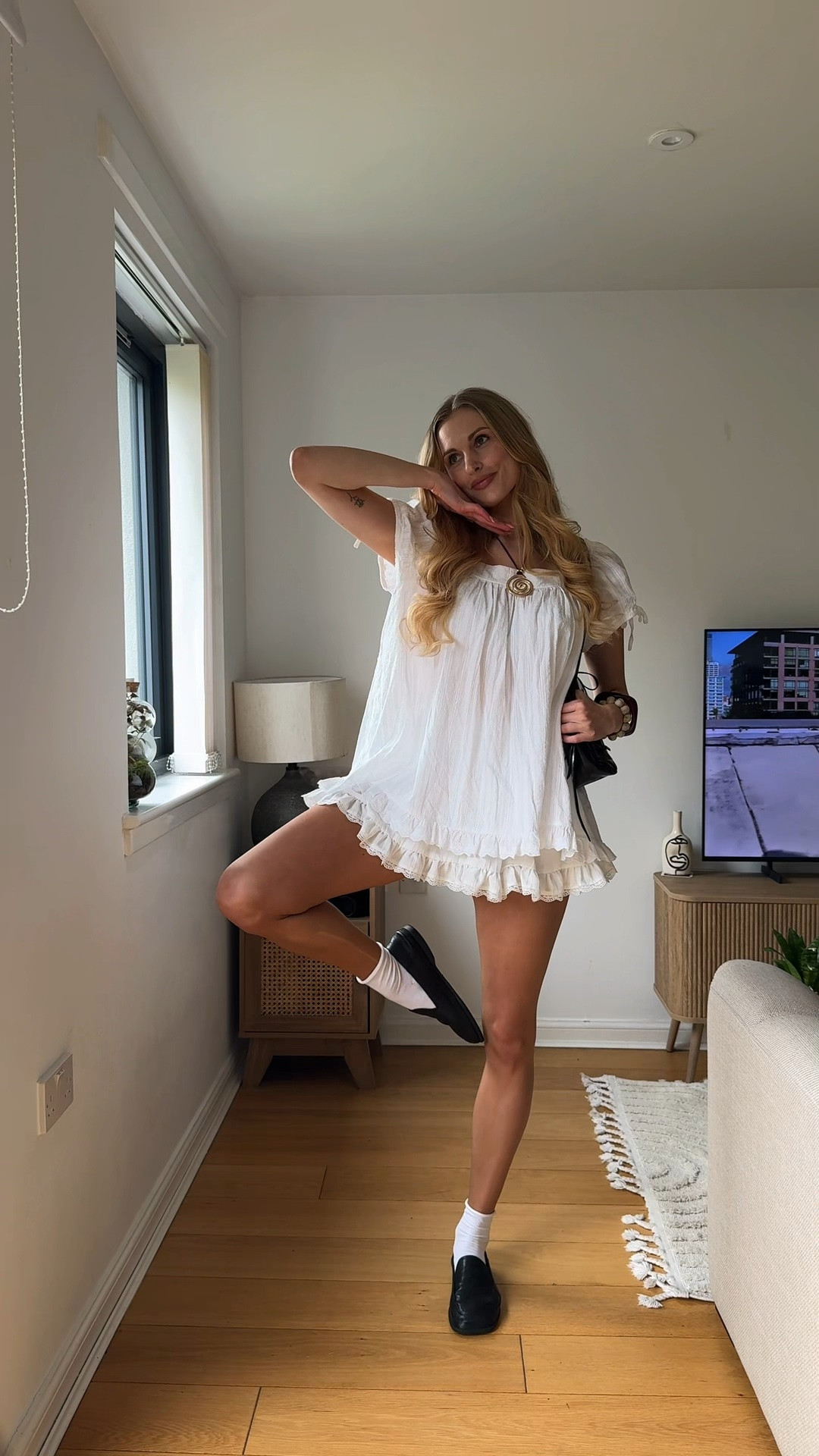 Outfit of the day 🤍
@CIDER 
#outfitinspo#ootd#fashionuk#babydolltop#summerdress

#LTKuk #LTKsummer #LTKdatenight