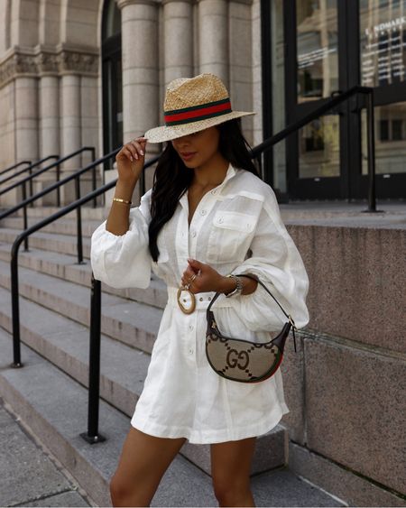 Spring outfit ideas / vacation outfit
Zimmermann white romper linking similar
Gucci hat
Gucci Ophidia bag
Schutz heels

#LTKtravel #LTKitbag #LTKstyletip