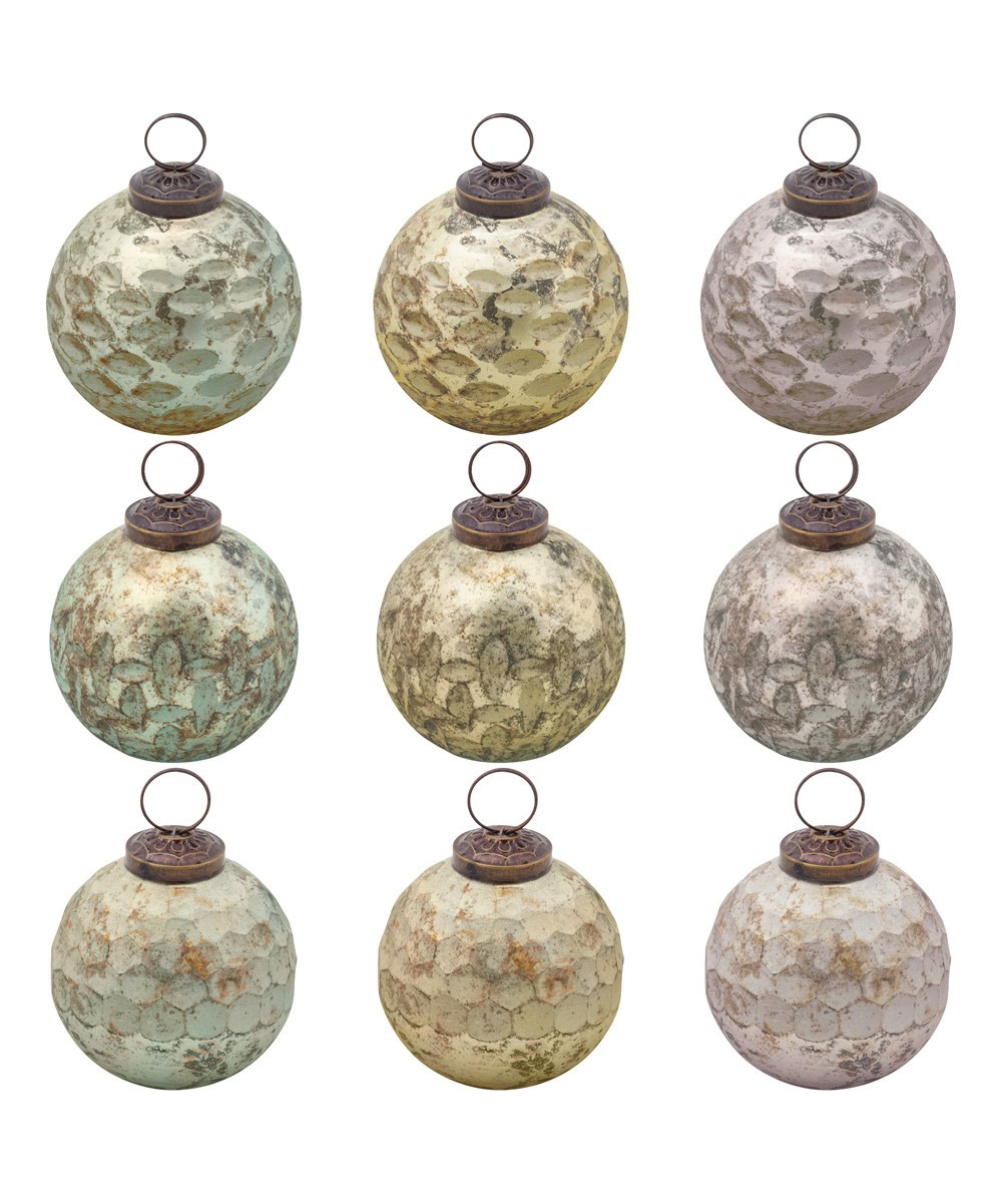 Karma Holiday Ornaments - MERCURY GLASS ORNAMENT SET (H19) | Zulily