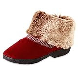isotoner womens Recycled Microsuede Mallory Boot Slipper, With Memory Foam | Amazon (US)