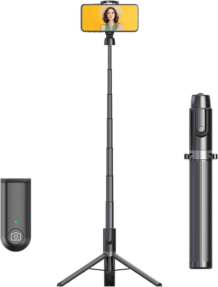 Selfie Stick Tripod for iPhone, Cell Phone Stand for Recording with Wireless Remote, Lightweight ... | Amazon (US)