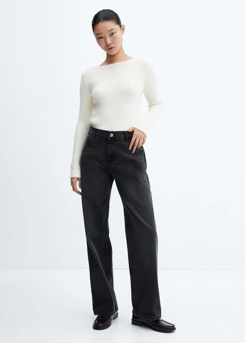 Low waist wideleg jeans | MANGO (US)