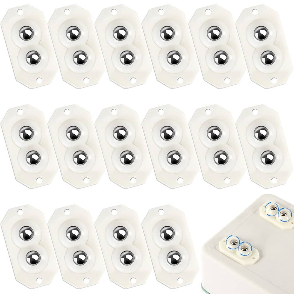 NOVWANG Mini Caster Wheels 16Pcs, Appliance Rollers Stainless Steel Double Bead Self Adhesive Cas... | Amazon (US)