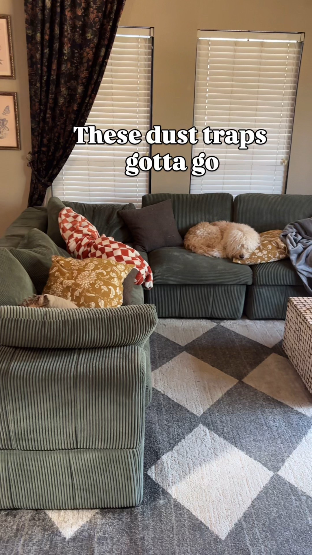 These dust traps had to go! I went with Two Pages Motorized Roman Shades in the color Beige and they have made all the difference! 

#twopageshome @twopagescurtains 

#LTKFindsUnder50 #LTKFindsUnder100 #LTKHome