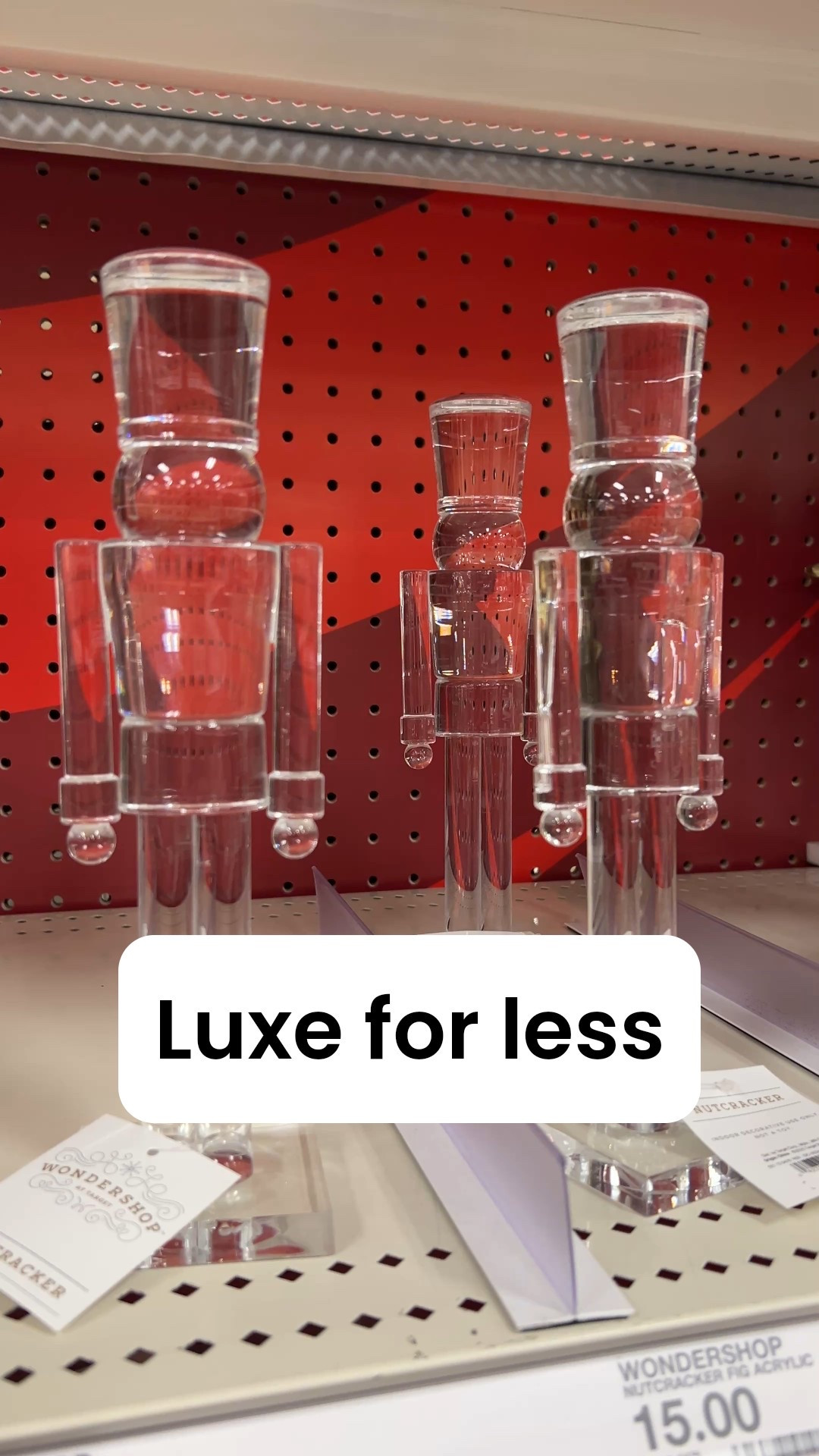 Looks just like those crazy expensive ones, but for WAY less. 

I got one last year and was kicking myself for not getting two. So glad they came back!

Target holiday, acrylic, nutcrackers, modern, Christmas decor, modern Christmas target finds, holiday steals

#LTKFindsUnder50 #LTKSeasonal #LTKHome