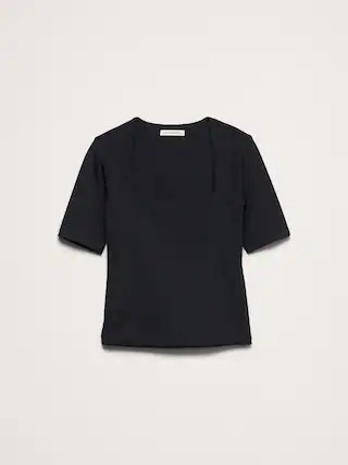 Sculpted-Stretch Square-Neck Top | Banana Republic (CA)