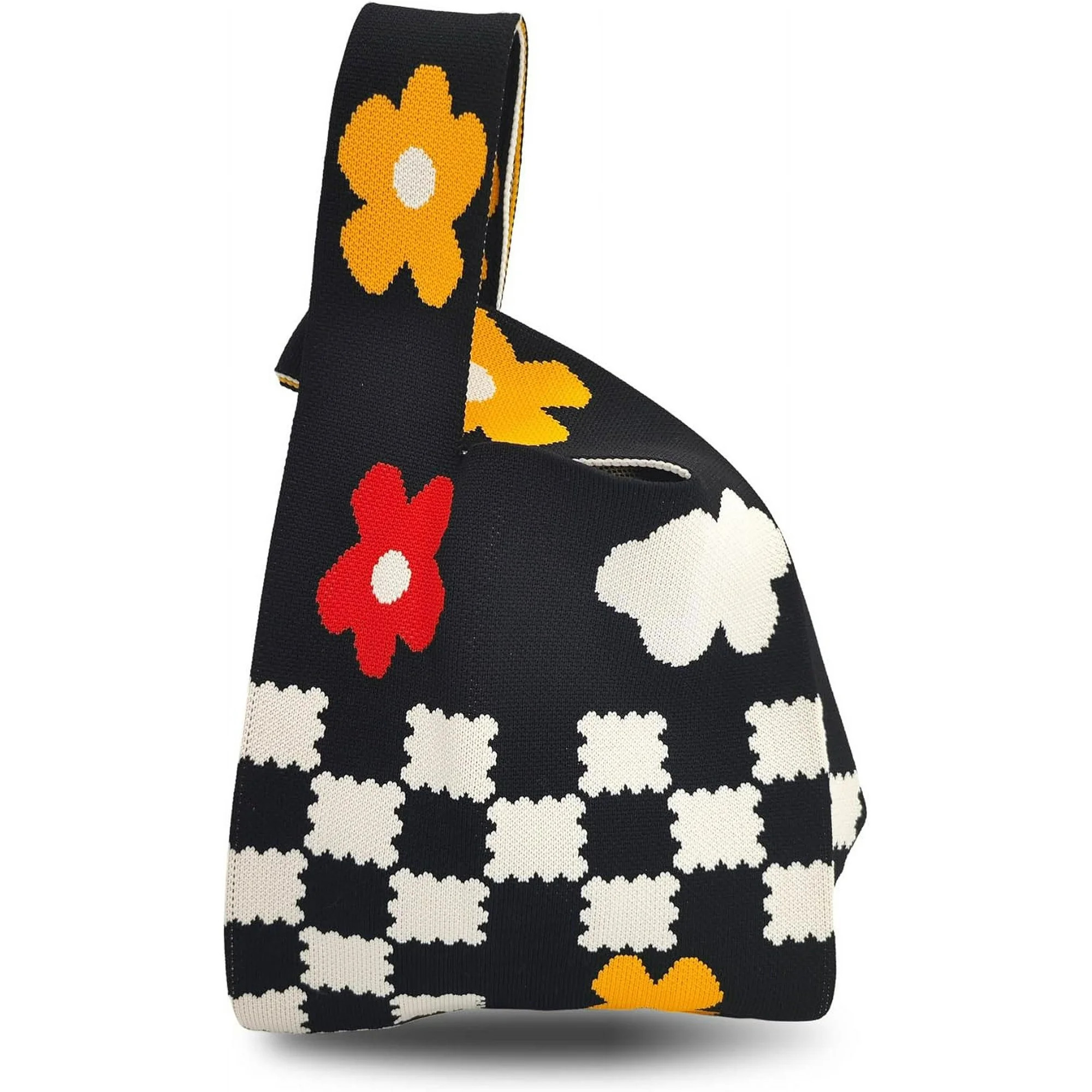 Tote Bag for Women, Small Cute Knot Wristlet Knitted Handle Bag Canvas Handbag Pouch, Aesthetic K... | Walmart (US)