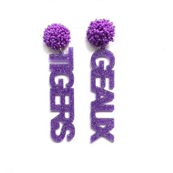 Geaux Tigers Earrings  Tiger Earrings College Football - Etsy | Etsy (US)