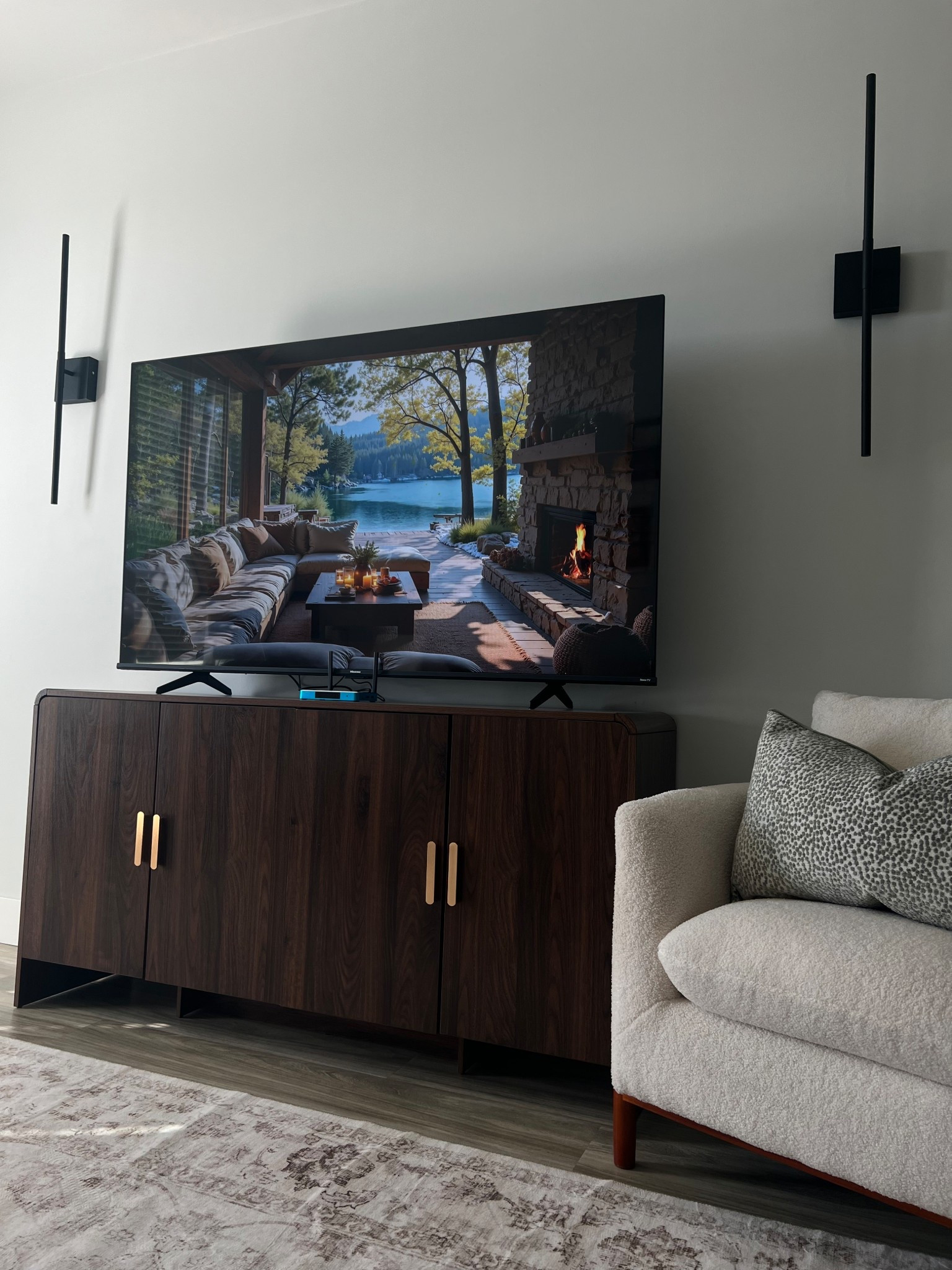 A couple pieces to elevate any living space 🧸
#livingroominspo #mediaconsole #accentchair #ruginspo #wallsconces 

#LTKSaleAlert #LTKU #LTKHome