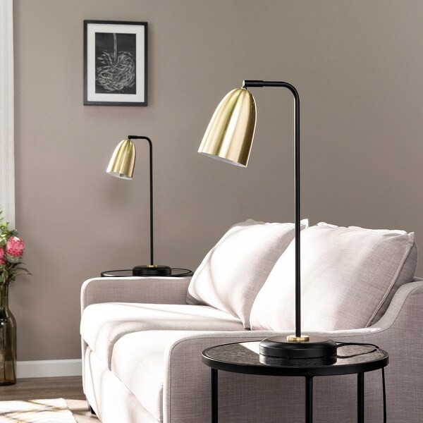 Strick & Bolton Jonesby Midcentury Modern Black Metal Table Lamp (Set of 2) | Bed Bath & Beyond