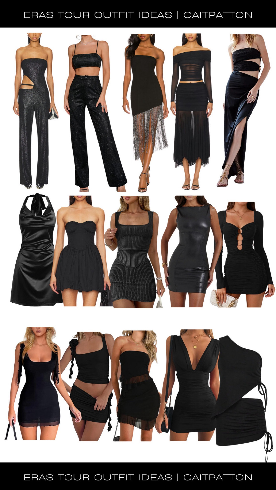 Black is the vibe for reputation eras tour outfits! Black dress, black set, black skirt, black top, black maxi dress, black midi dress, black two piece set, black mini dress, little black dress, reputation dress, reputation set, Reputation outfits, reputation outfit, reputation outfit ideas, reputation outfit inspo, rep outfit, rep inspo, rep outfits, rep eras tour outfit, reputation eras tour outfit, Taylor swift eras tour outfit, Taylor swift outfit, eras tour outfit idea, eras tour outfits, reputation era, reputation Taylor's version 

#LTKSaleAlert #LTKParties #LTKStyleTip