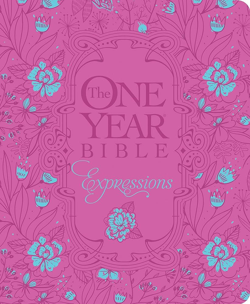 The One Year Bible Expressions NLT, Deluxe (Hardcover, Pink Flowers) | Amazon (US)
