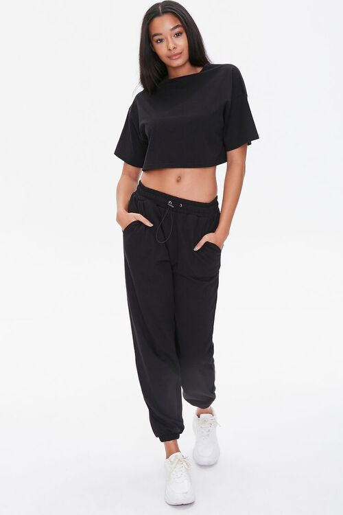 Cropped Tee & Sweatpants Set | Forever 21 (US)