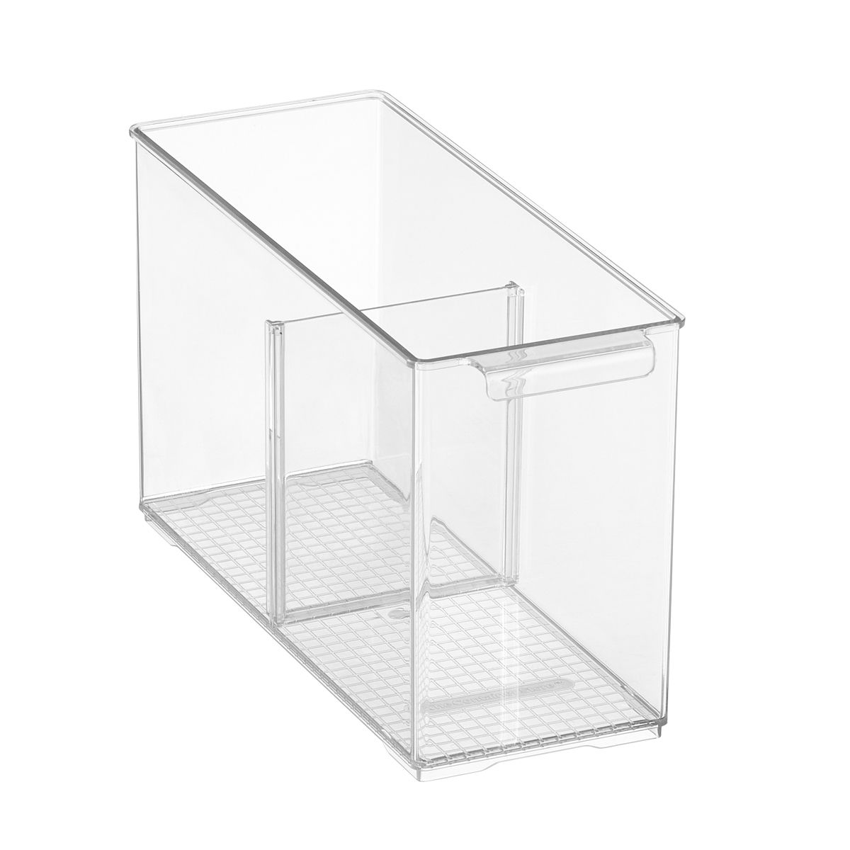 Everything Organizer Small Cabinet Depth Pantry Bin w/ Divider | The Container Store