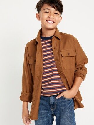 Soft-Brushed Flannel Pocket Shirt for Boys | Old Navy (US)