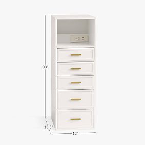 Glam Charging Storage Tower with AC Plug and USB A/C (33") | Pottery Barn Teen