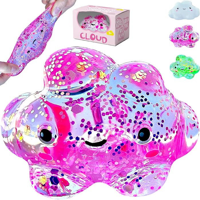 Premium Cloud Stress Ball, Odor-Free Slow Rise Crystal Clear, Non-Toxic Cute Sensory Squishy Fidg... | Amazon (US)