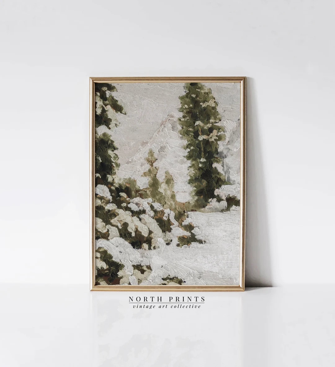 Rustic Snowy Winter Forest Painting PRINTABLE Art | Christmas Farmhouse Decor Digital Download | ... | Etsy (CAD)