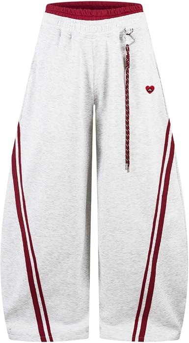 Aelfric Eden Stripes Baggy Barrel Sweatpants Elastic Double Waist Wide Leg Pants Women Men Casual... | Amazon (US)